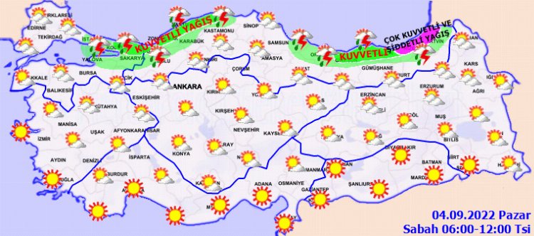 9 ile çok kuvvetli yağış ve fırtına uyarısı! Türkiye'de bugün hava nasıl olacak? 1