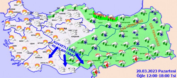 Batıda bahar, doğuda kış! Meteoroloji'den kuvvetli yağış uyarısı 1