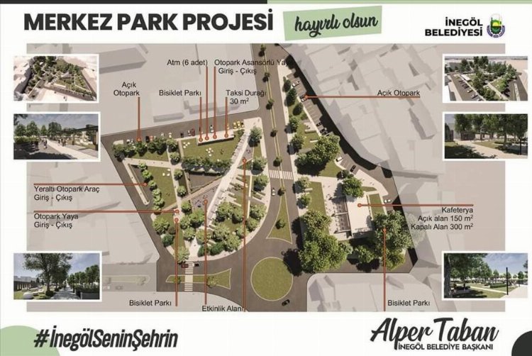 Bursa İnegöl'de 'Merkez Park' şekilleniyor 2