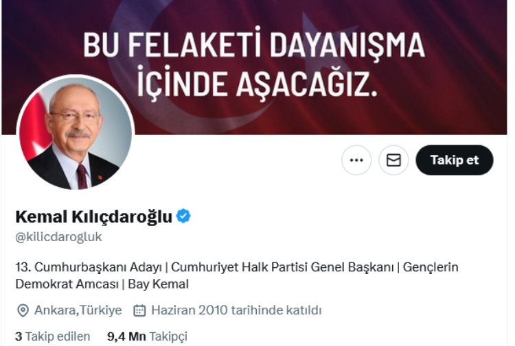 Kılıçdaroğlu profilini güncelledi 1