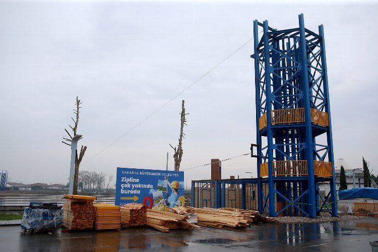 Sakarya Nehri’nde 'zipline' heyecanı 1