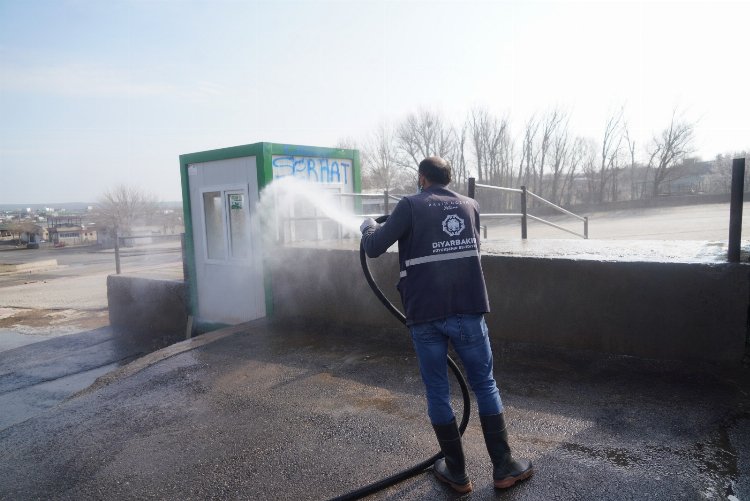 Şap hastalığına karşı Diyarbakır'da dezenfekte 1