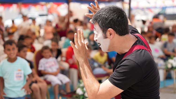 Adıyaman Konteynır Kent'teki çocuklara ILO morali 1