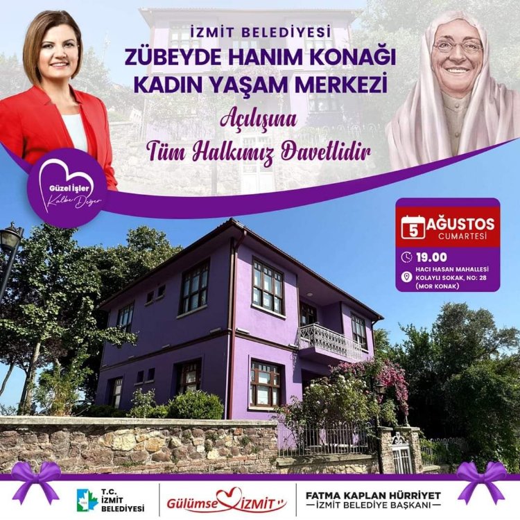 Kocaeli İzmit'e Zübeyde Hanım Konağı Kadın Yaşam Merkezi 1