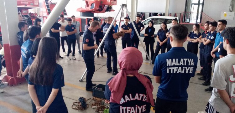 Malatya İtfaiyesi'nden uygulamalı eğitim 1