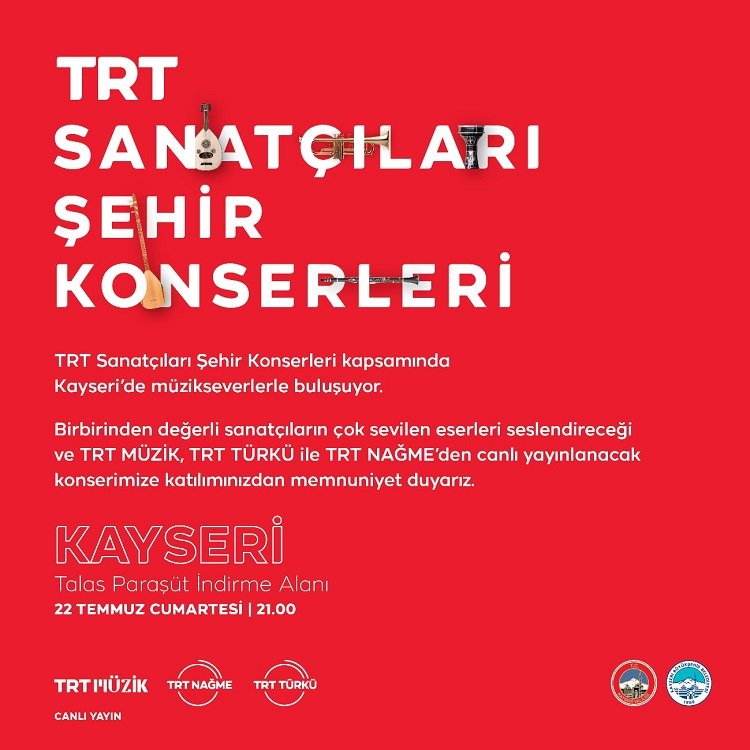 TRT sanatçıları Kayseri'de müzik ziyafeti sunacak 1