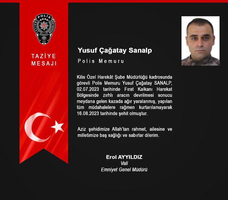 Fırat Kalkanı'nda 1 polis şehit! 1