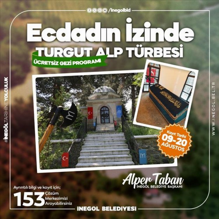 İnegöl'den Turgut Alp'in türbesine ücretsiz gezi 3