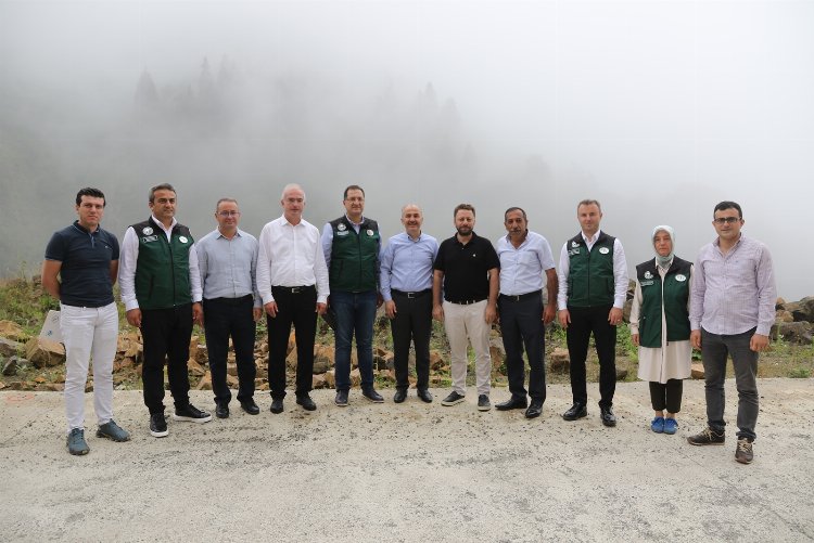 Rize'de Andon İçme Suyu Gölet projesine inceleme 2