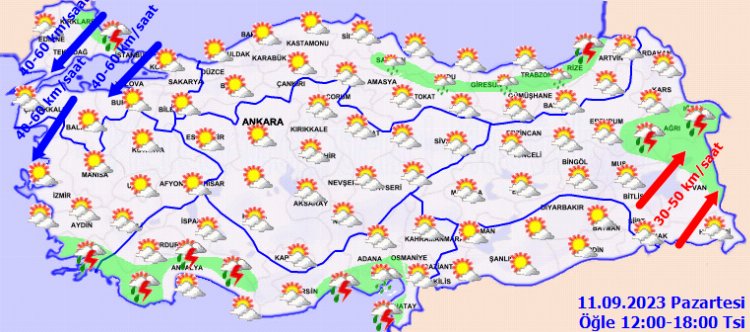 Güney sahillere sağanak yağış uyarısı 1