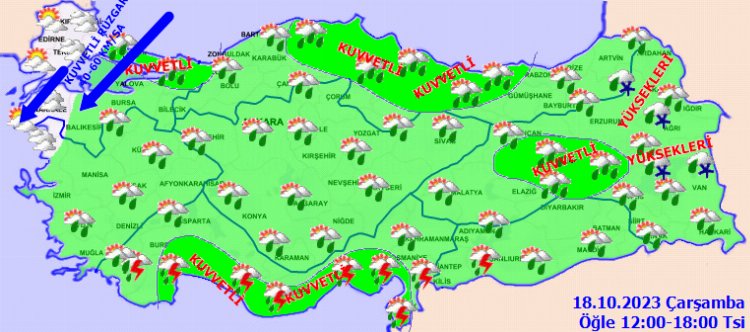 24 ile kuvvetli yağış ve sel uyarısı 1