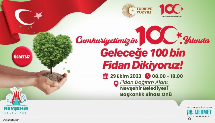 Nevşehir Belediyesi'nden vatandaşa 100 bin ücretsiz fidan 1