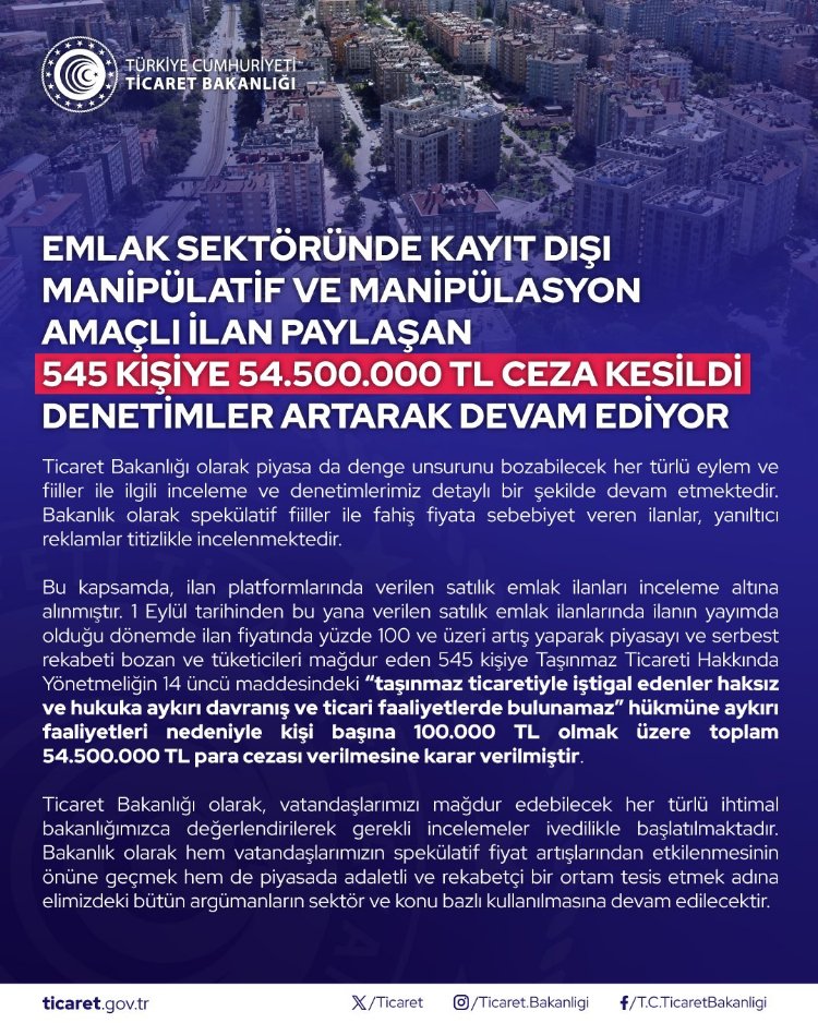 Ticaret'ten fırsatçılık yapanlara rekor ceza! 1