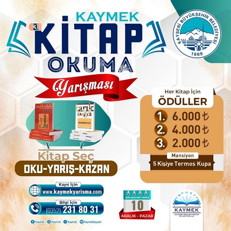 KAYMEK Kitap Okuma Yarışması'na kayıtlar sürüyor 1