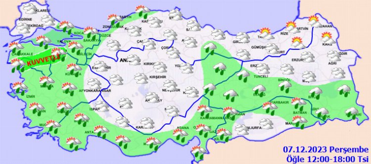 Marmara'ya kuvvetli yağış uyarısı 1