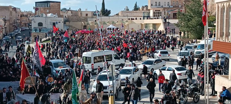 Mardin'de 5 dilde teröre ve İsrail’e tepki 4