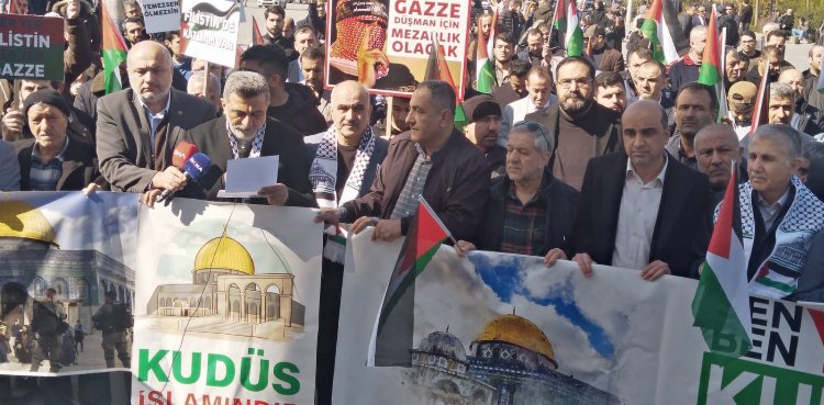 Mardin'de İsrail'in Gazze'ye saldırıları protesto edildi 1
