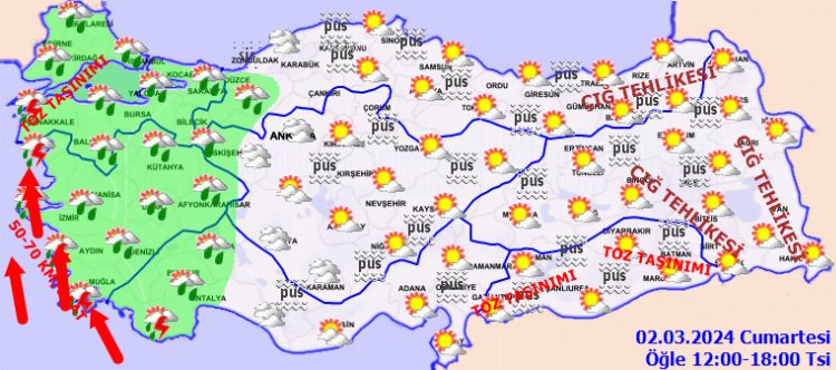 Marmara ve Ege'ye fırtına ve sağanak uyarısı 1